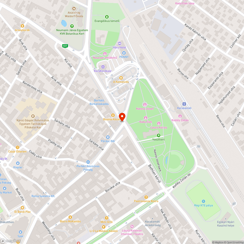 Megsüllyedt víznyelő bejelentés helye