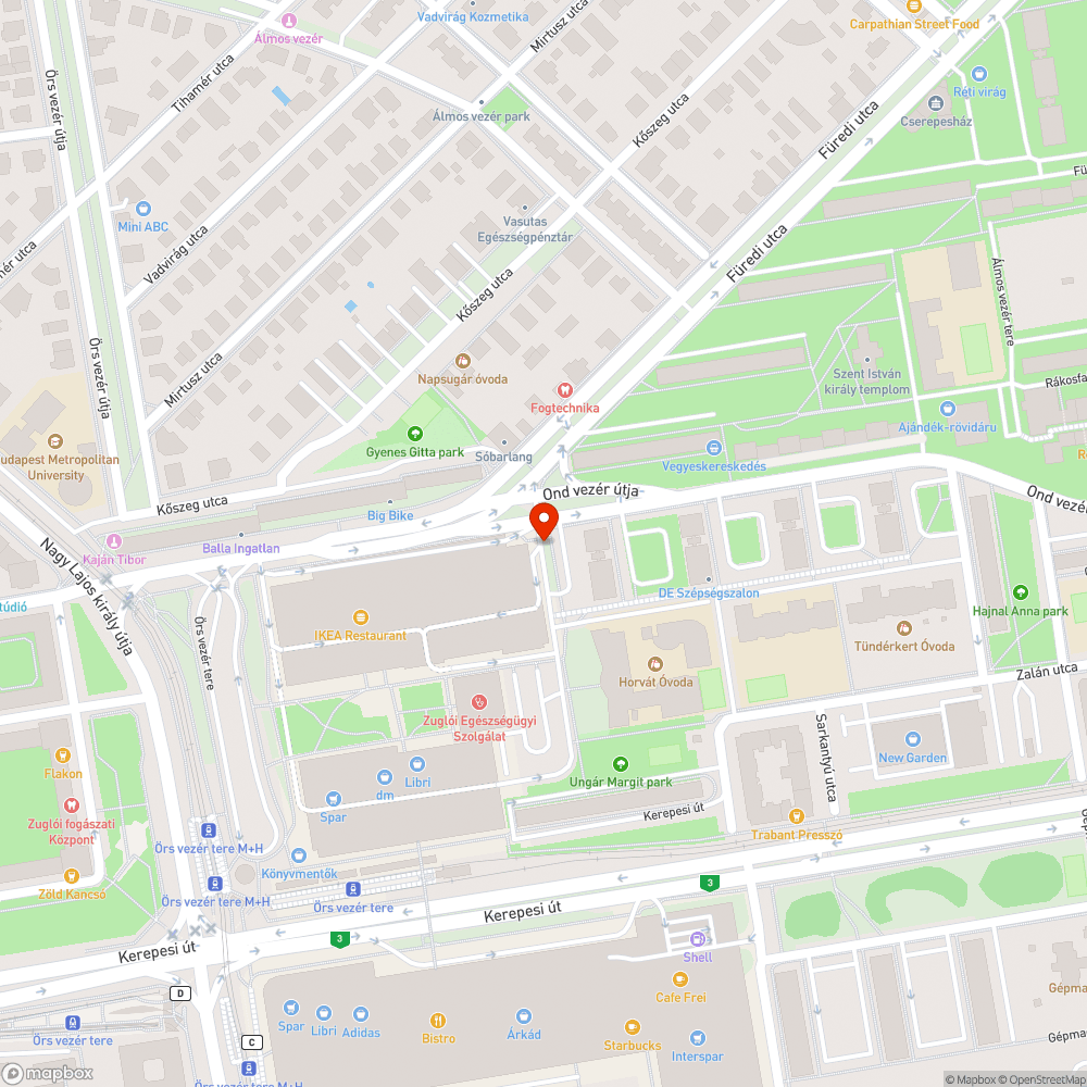 Megsüllyedt, kopott fedlap bejelentés helye