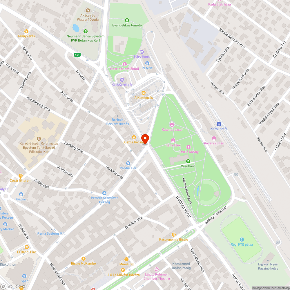 Sérült út bejelentés helye