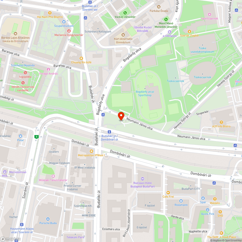 Megdőlt lámpa bejelentés helye