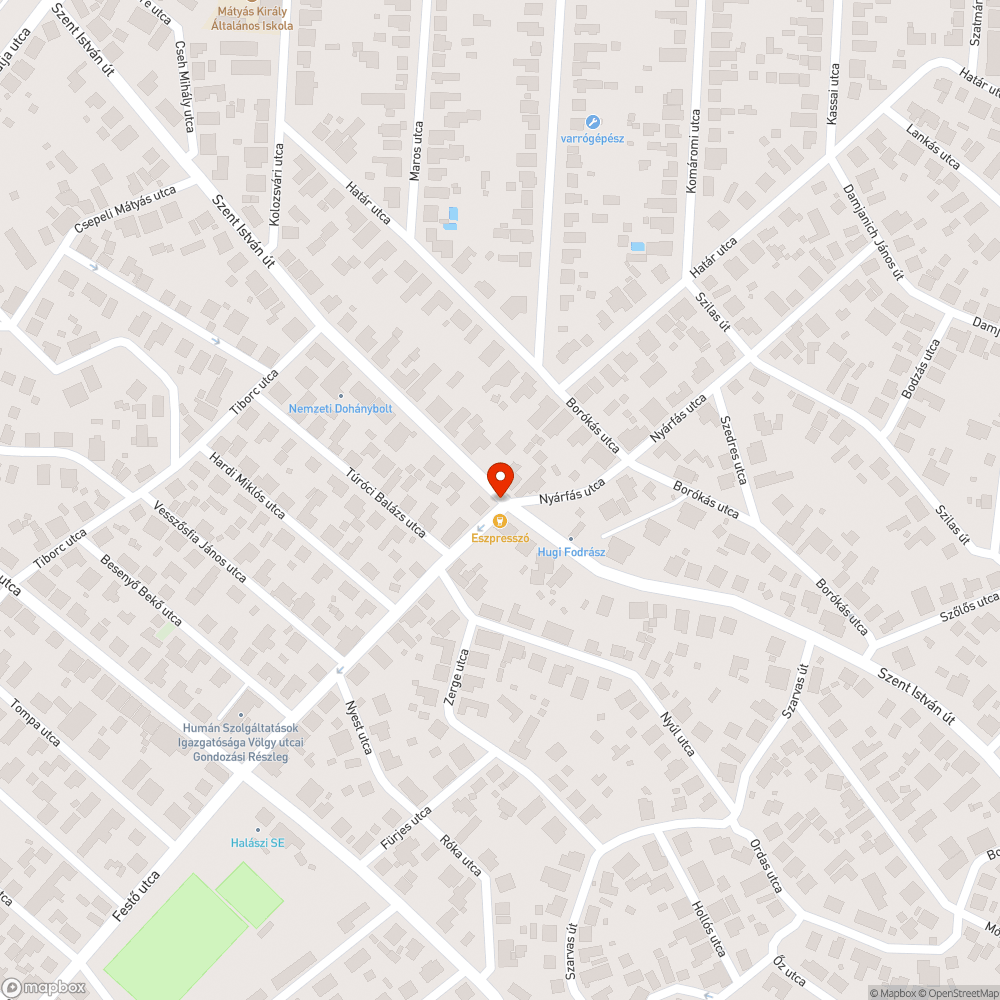 Erodált vízelvezető bejelentés helye