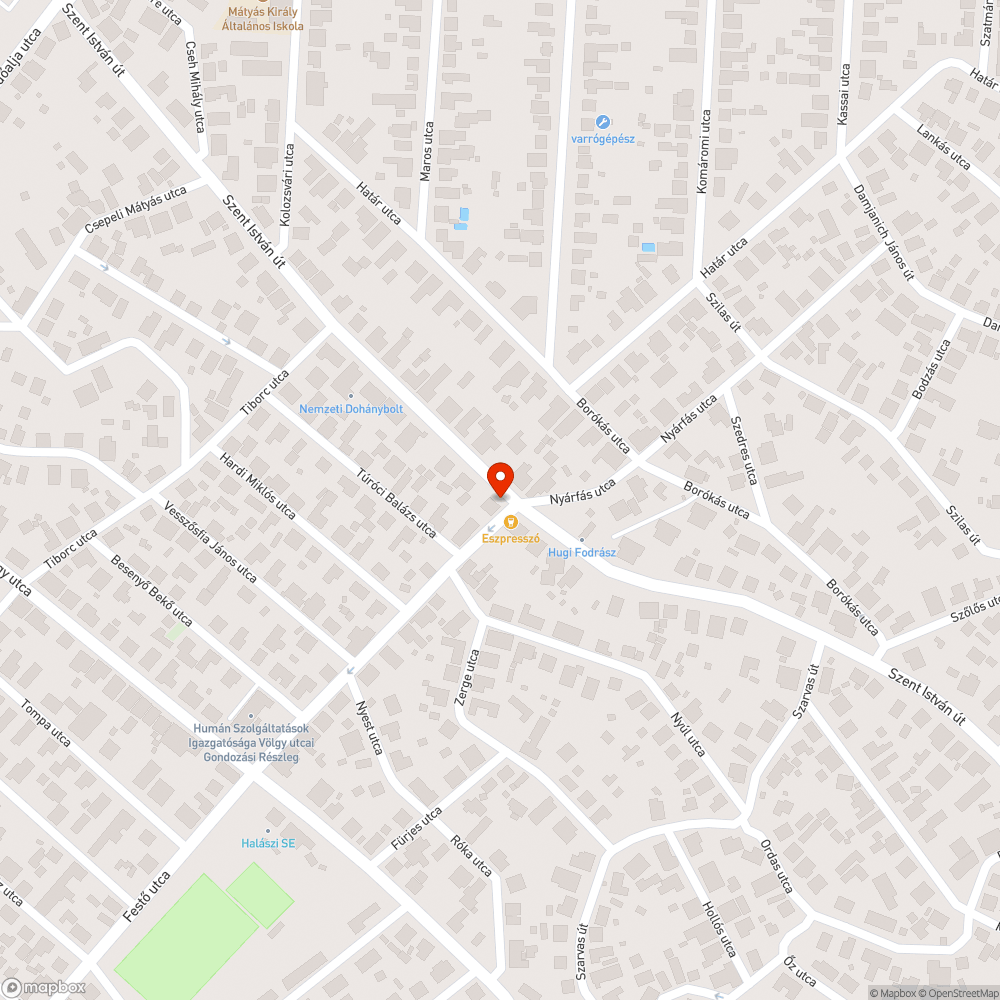 Lekopott kerékpáros nyom bejelentés helye