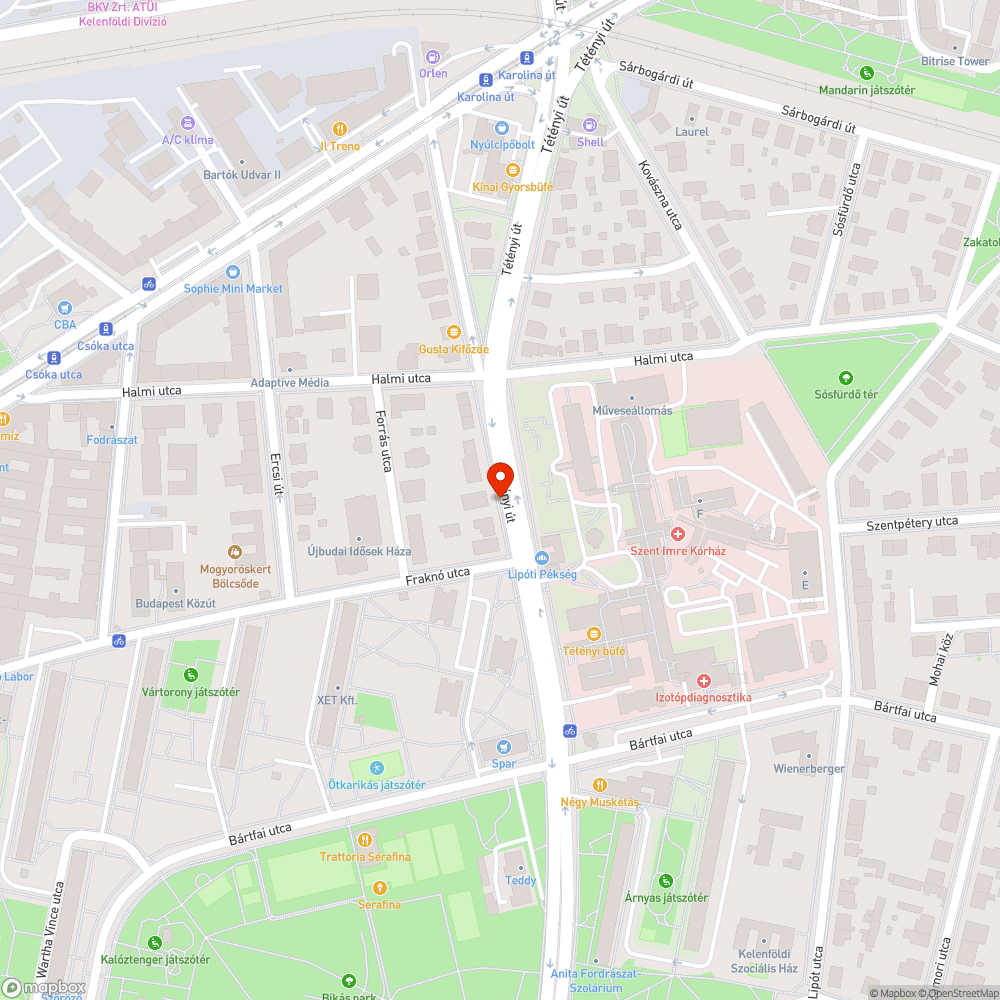 2 üres fahely Tétényi út bejelentés helye