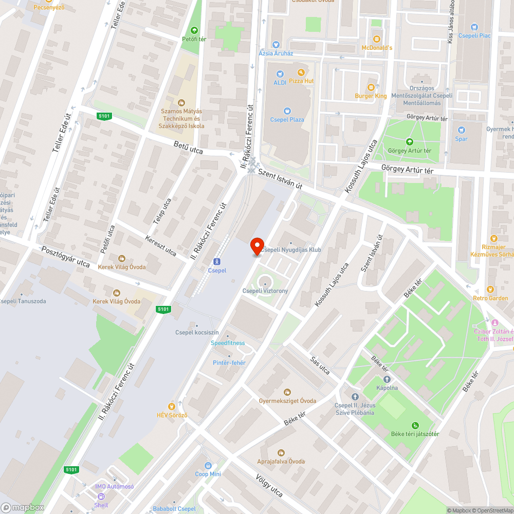 Baross utcai útszakasz bejelentés helye