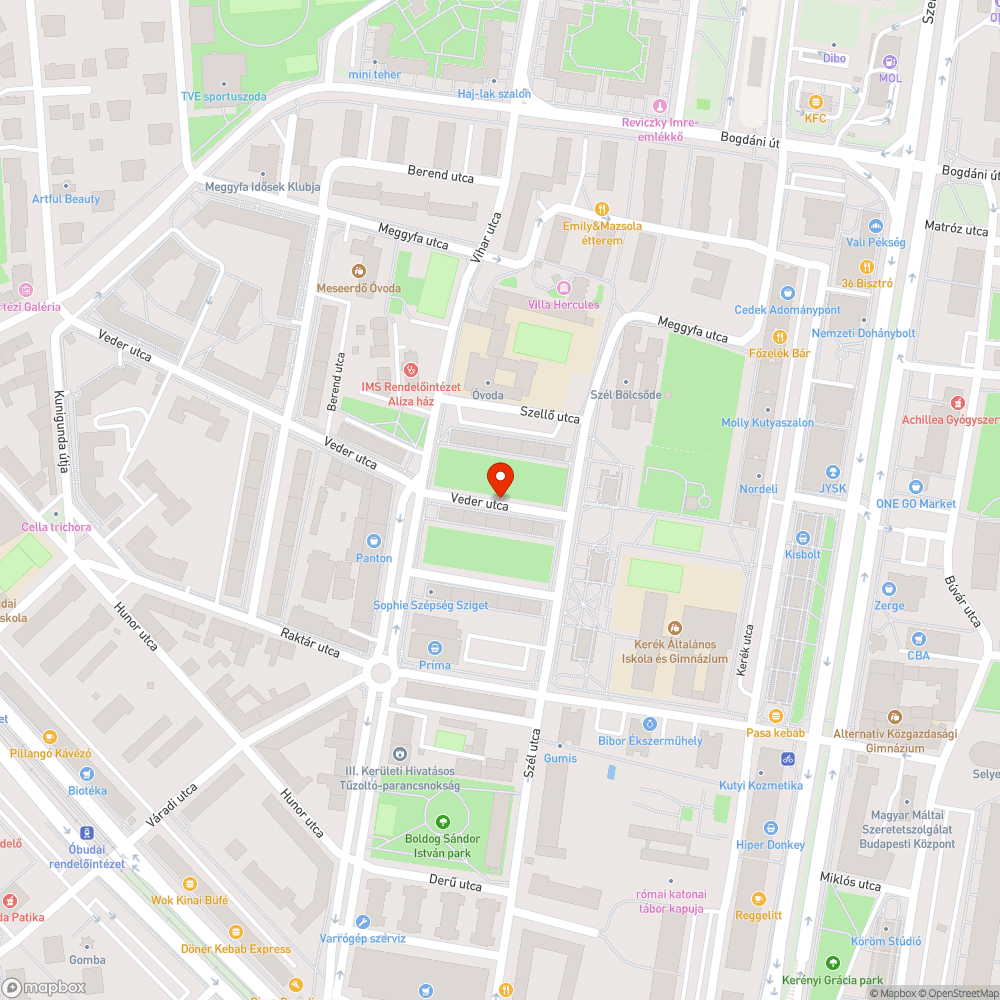 Beszakadt úttest bejelentés helye