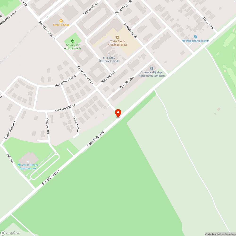 Szemetes erdősáv - Szentlőrinci út bejelentés helye