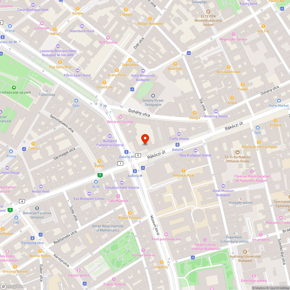 graffiti Astoria J lejárat bejelentés helye