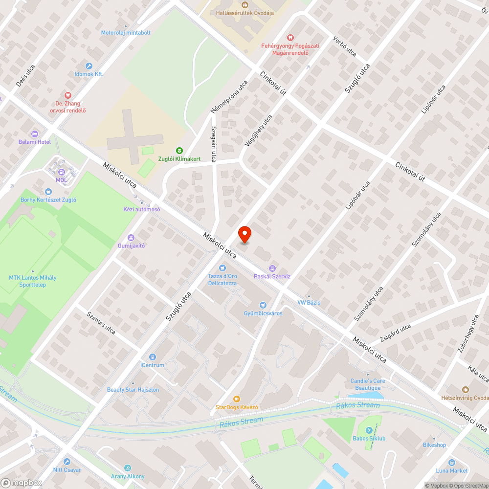 Gyalogátkelő bejelentés helye