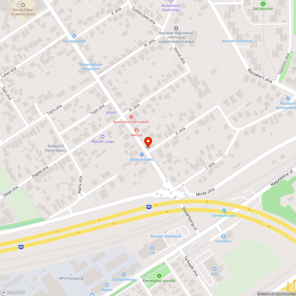 Akna melletti beton bejelentés helye