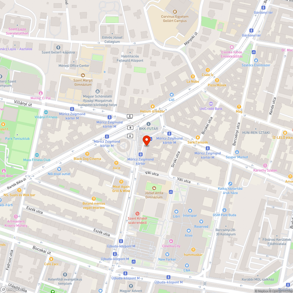 Botlásveszélyes járda bejelentés helye