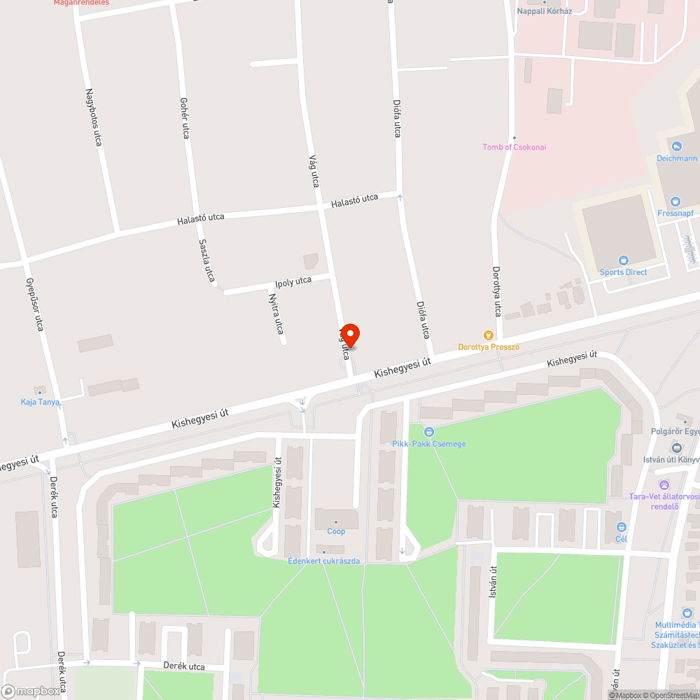 Eldugult bejelentés helye