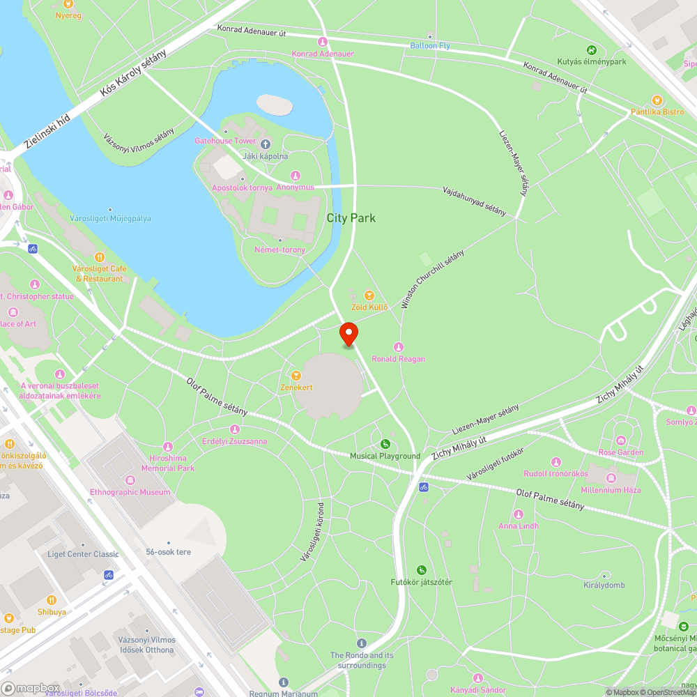 A Magyar Zene Háza átadása óta kátyús járda bejelentés helye