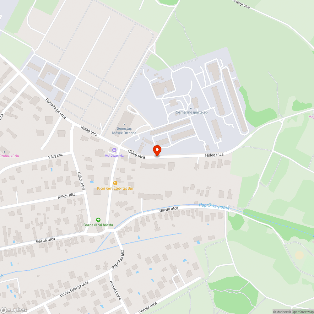 Törmelék az úttesten, eltömődött árok bejelentés helye