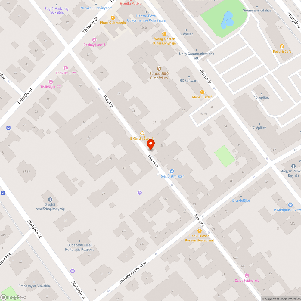 Beszakadt úttest bejelentés helye