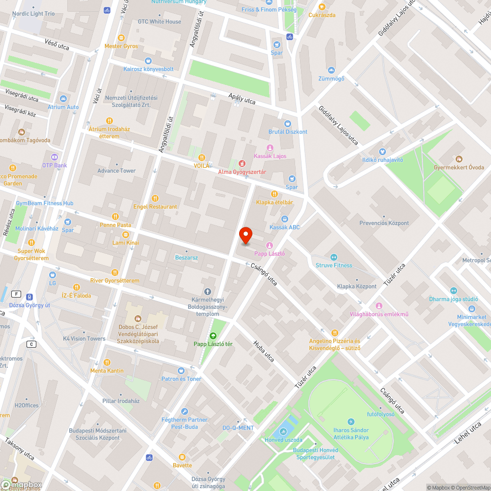 Eltűnt fedlap bejelentés helye