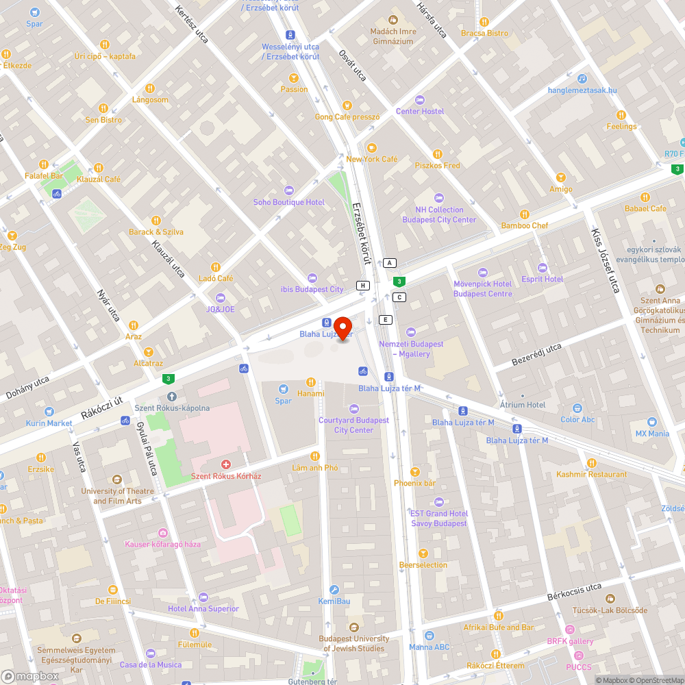 Graffitis felület és felszedett utcakő bejelentés helye