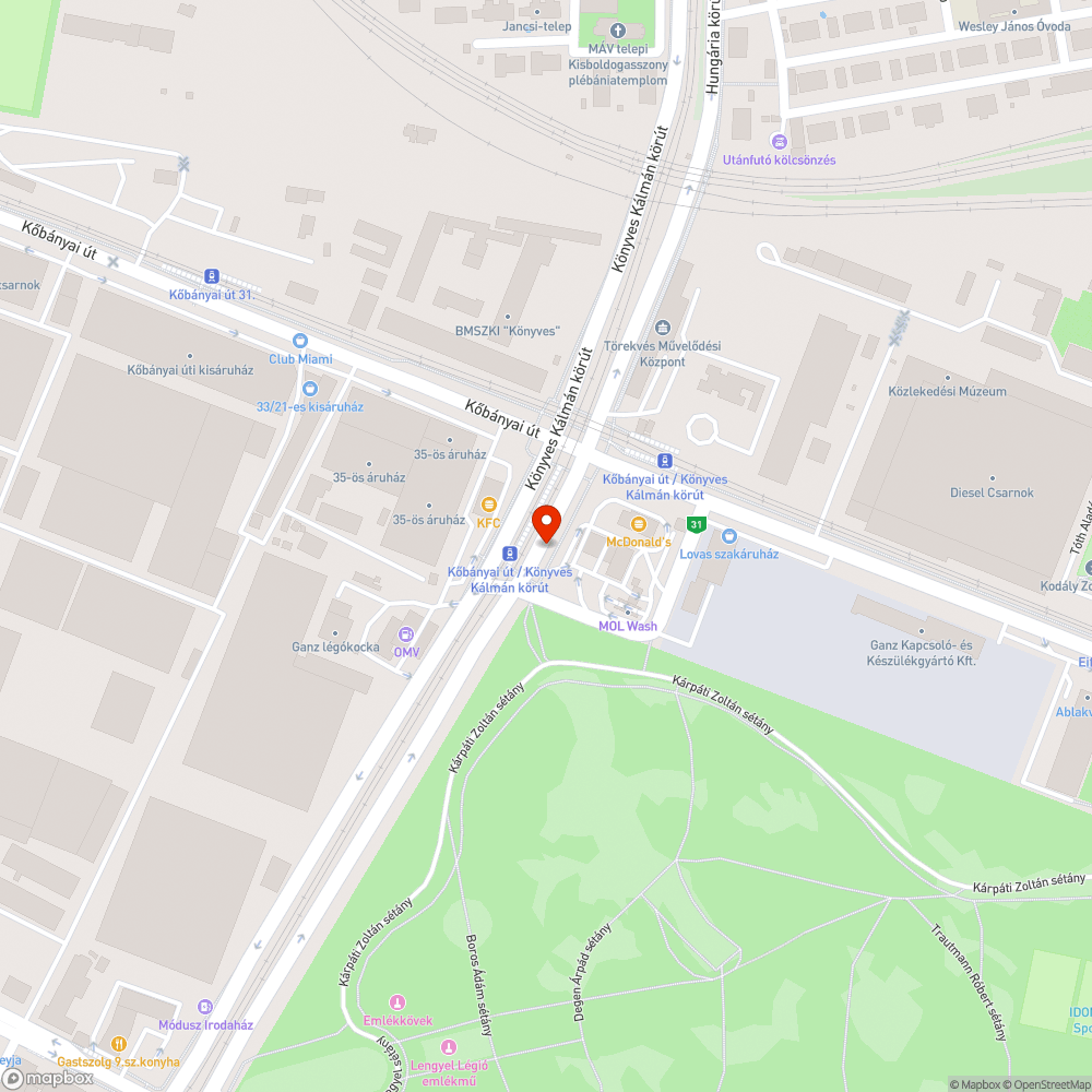 Megsüllyedt, ferde forgalomirányítás fedlap bejelentés helye