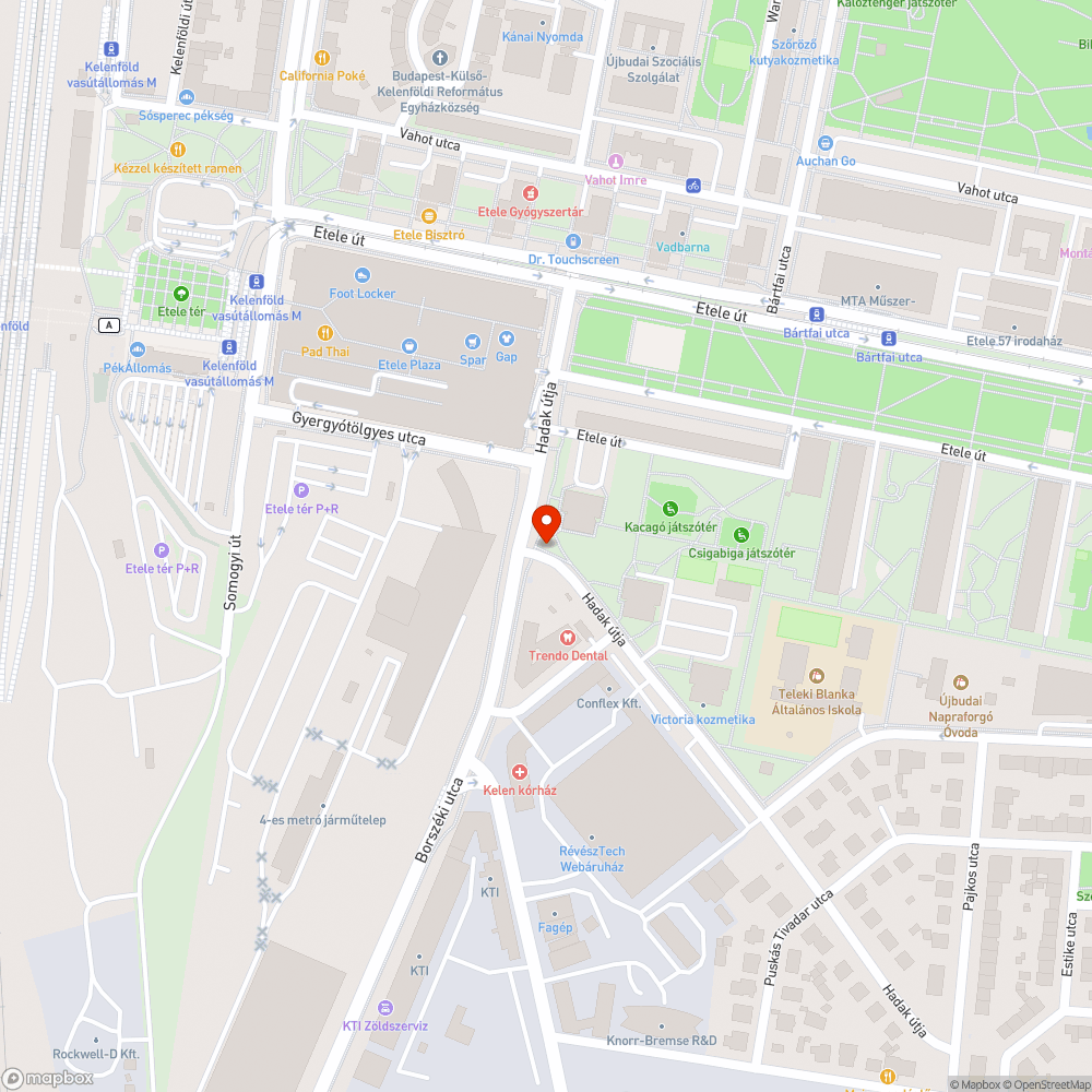 Repedt aknafedél bejelentés helye