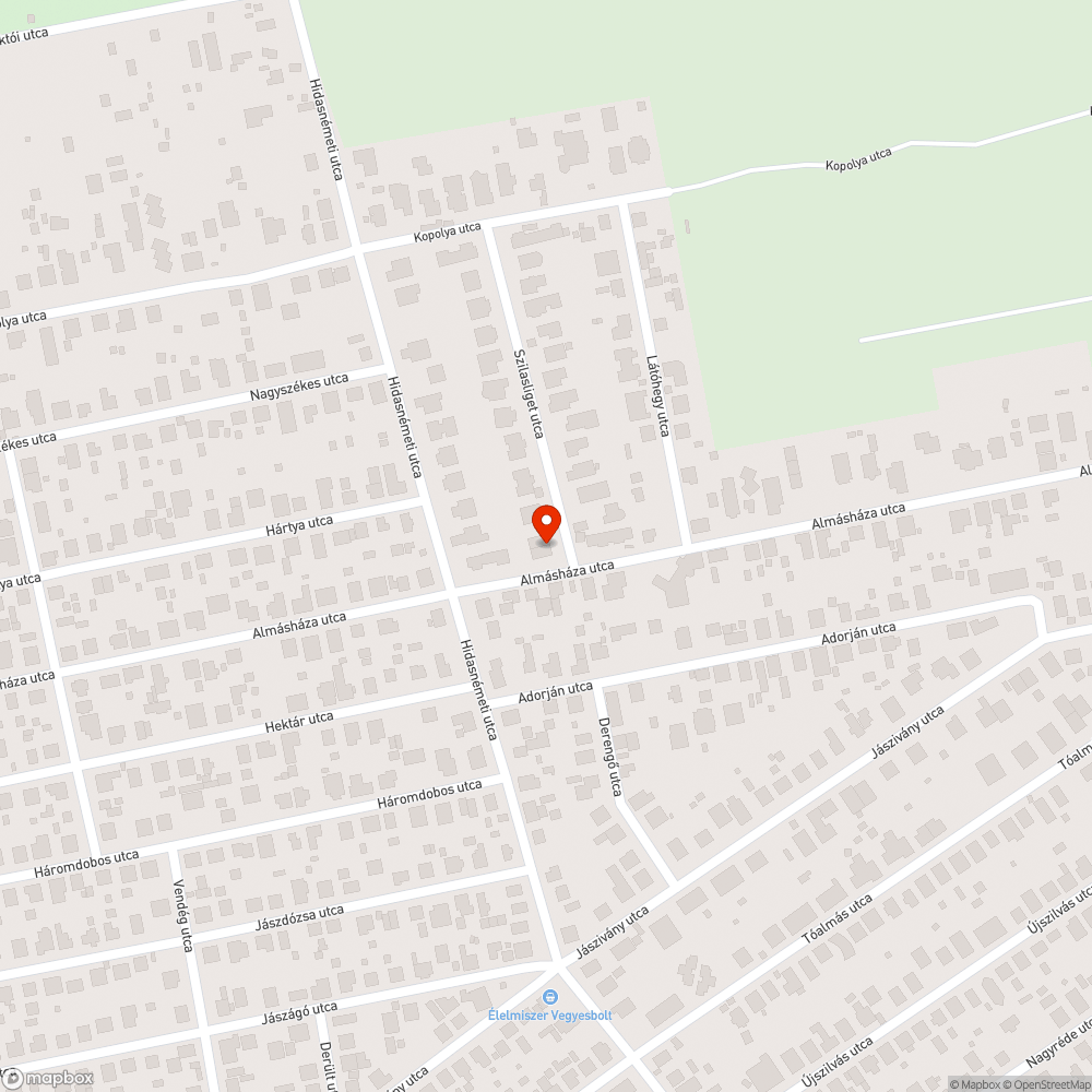 Elhagyott gépkocsi bejelentés helye