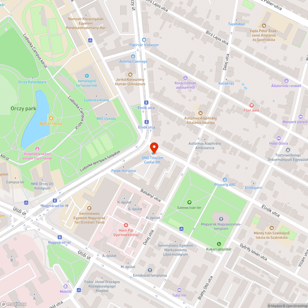 Tönkrement MATÁV feliratú közmű bejelentés helye