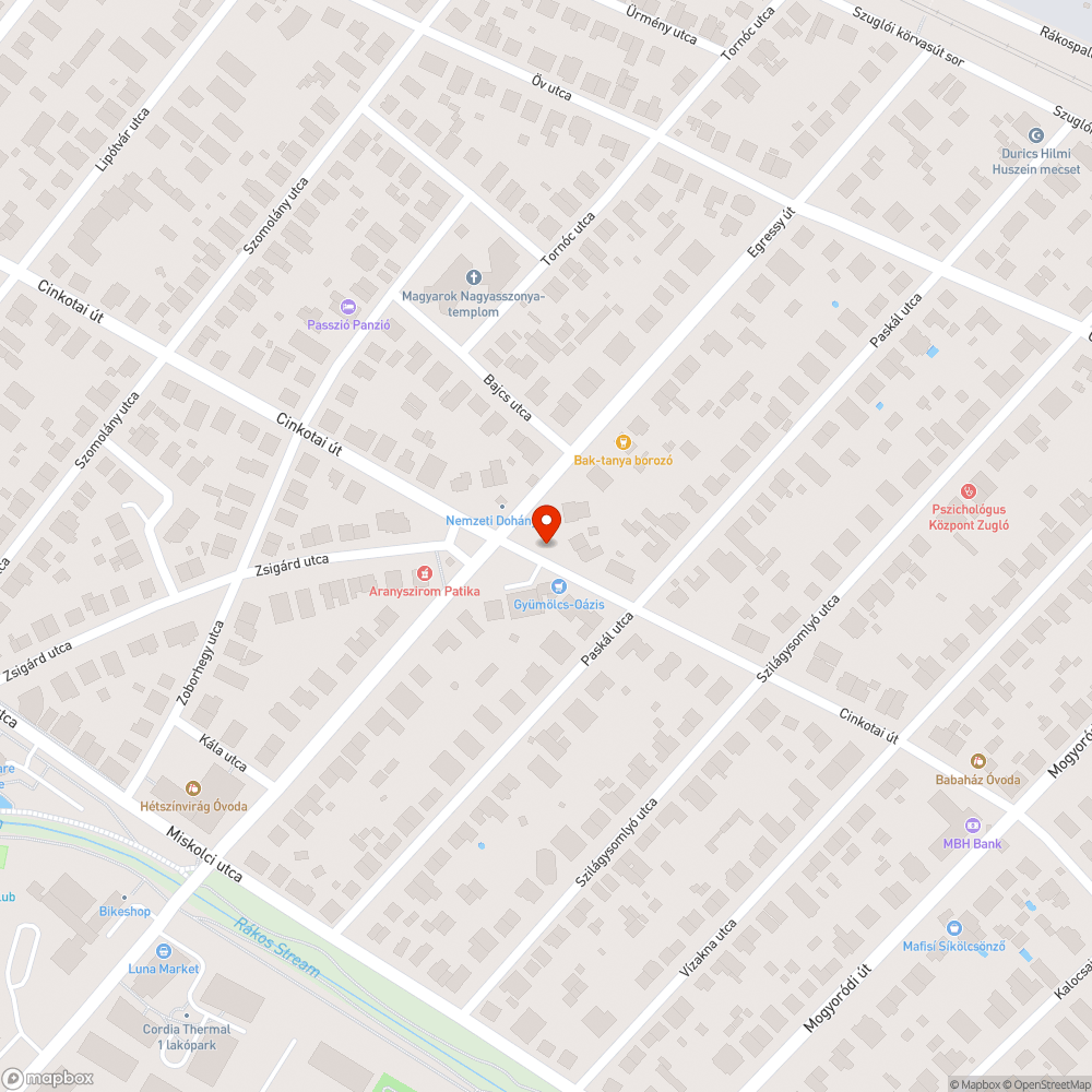 Rozsdás, ferde vasoszlop bejelentés helye