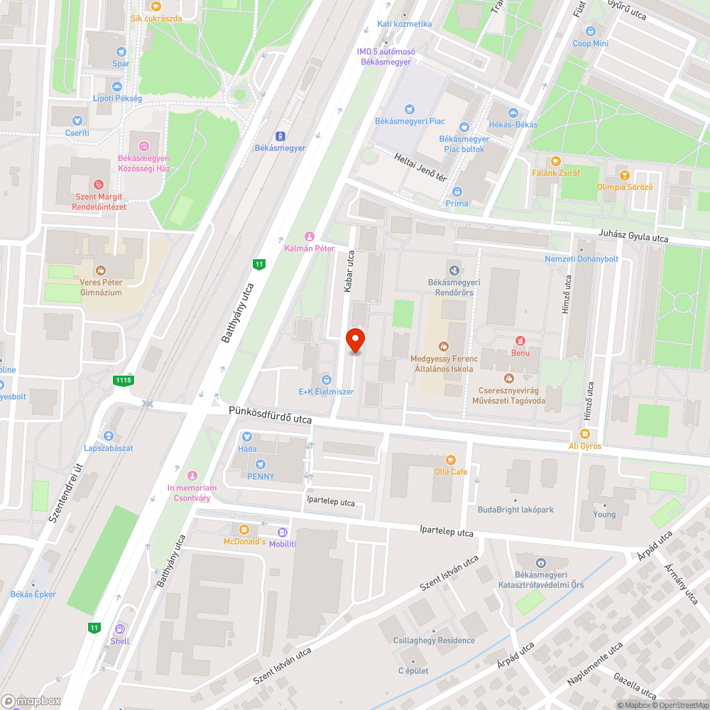 Kiégett lámpa bejelentés helye