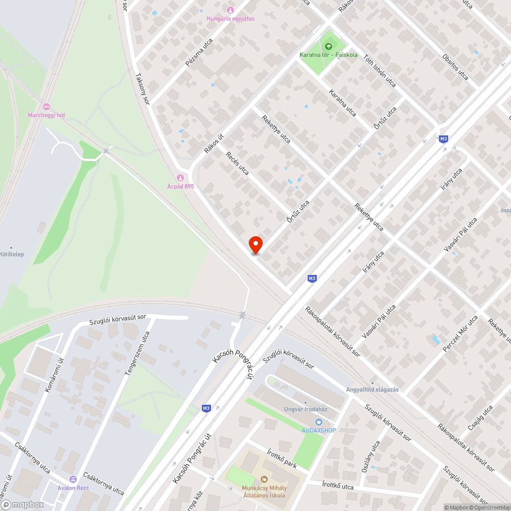 Elgázolt cica bejelentés helye