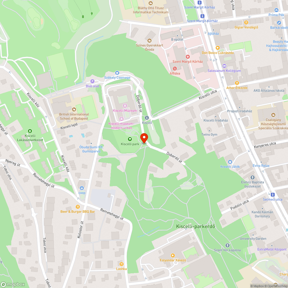 Poros út az új parkban bejelentés helye