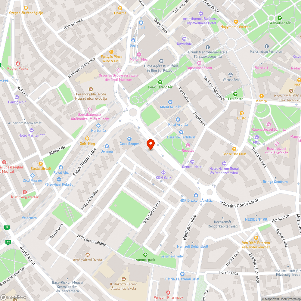 Süllyedt fedlap bejelentés helye