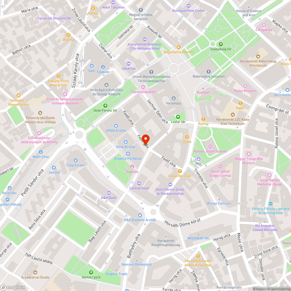 Mély kátyúk bejelentés helye