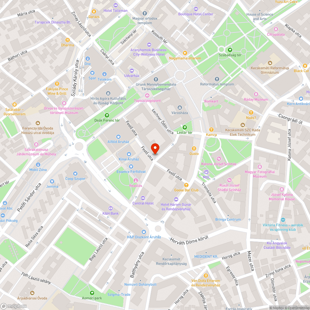 Üres fahelyek bejelentés helye