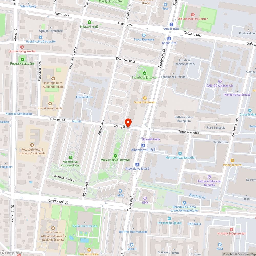 Süllyedt járda bejelentés helye