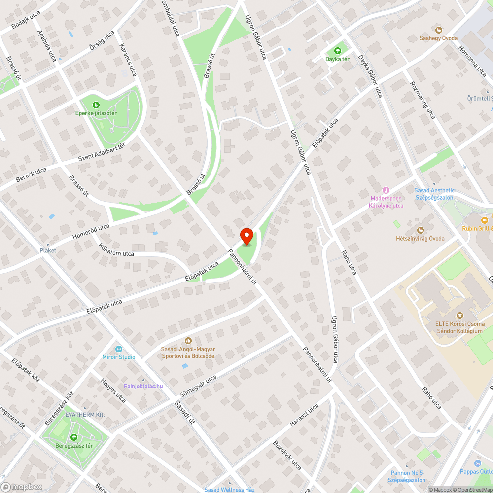 Eltűnt kutyürülék-gyűjtő Pannonhalmi út bejelentés helye