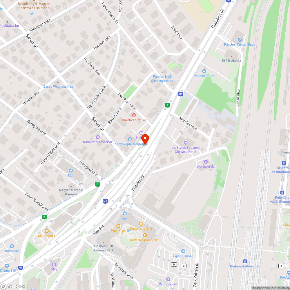 Budaörsi út szemét a bokrok között bejelentés helye