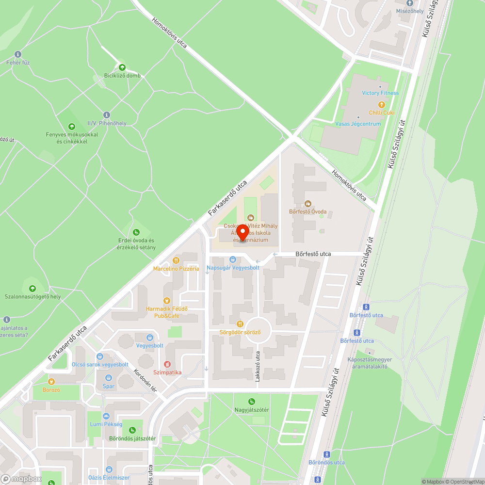 Elhagyott jármű bejelentés helye