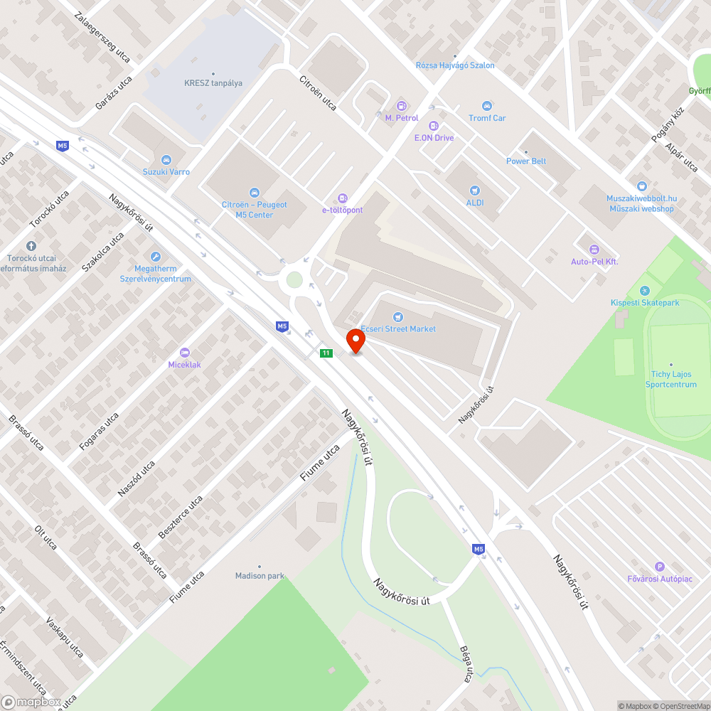 Elhagyott, hiányos Mégane bejelentés helye