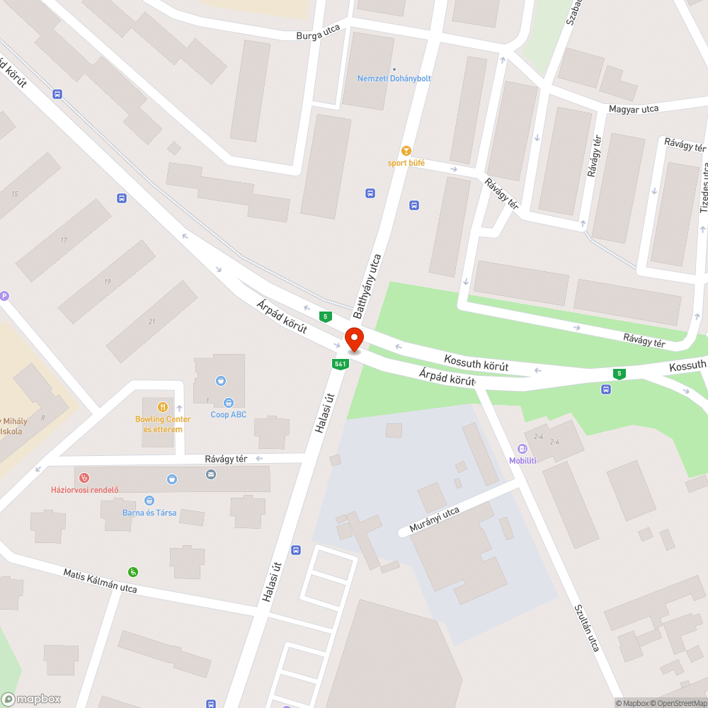 Eldugult víznyelő a Rávágy téren bejelentés helye