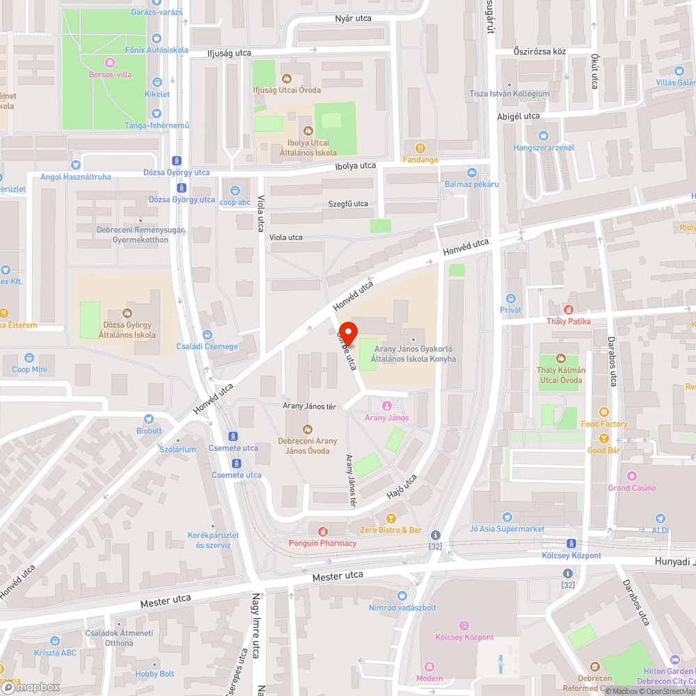 Kátyúk bejelentés helye