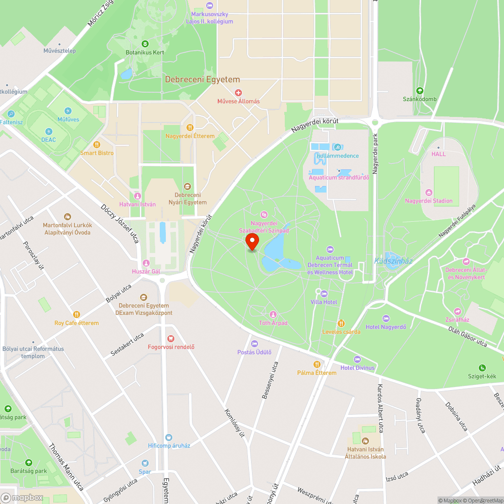 Lekopott kerékpárút jelzés a Nagyerdei Parkban bejelentés helye