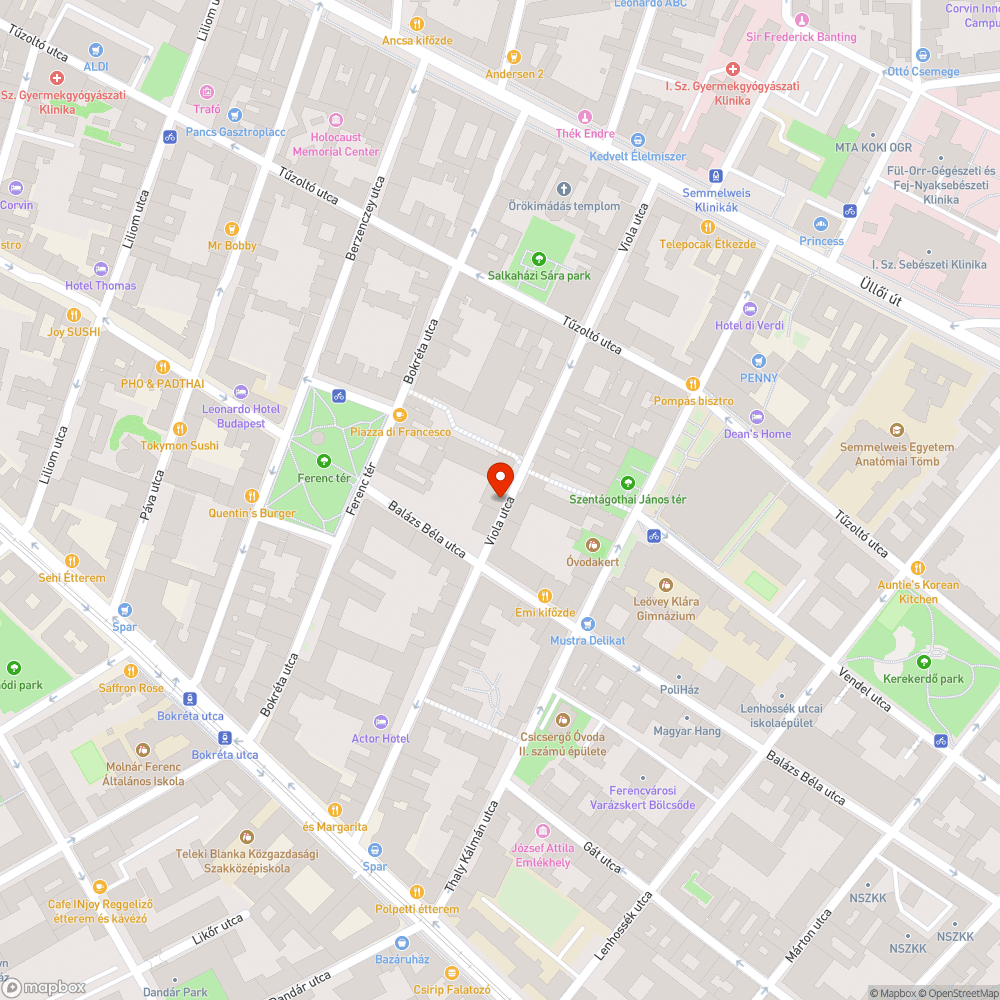 Munkálatok a Viola utcában bejelentés helye