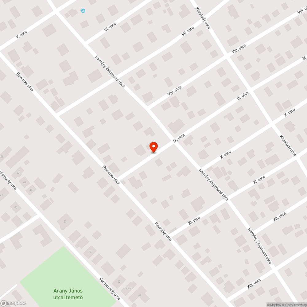 Közvilágítási hiba a XI. utcában bejelentés helye