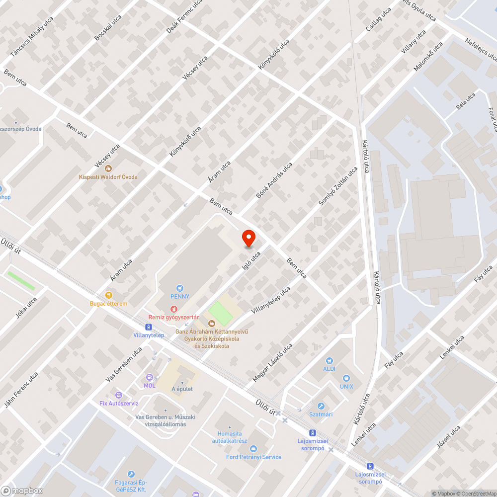 Kátyú bejelentés helye