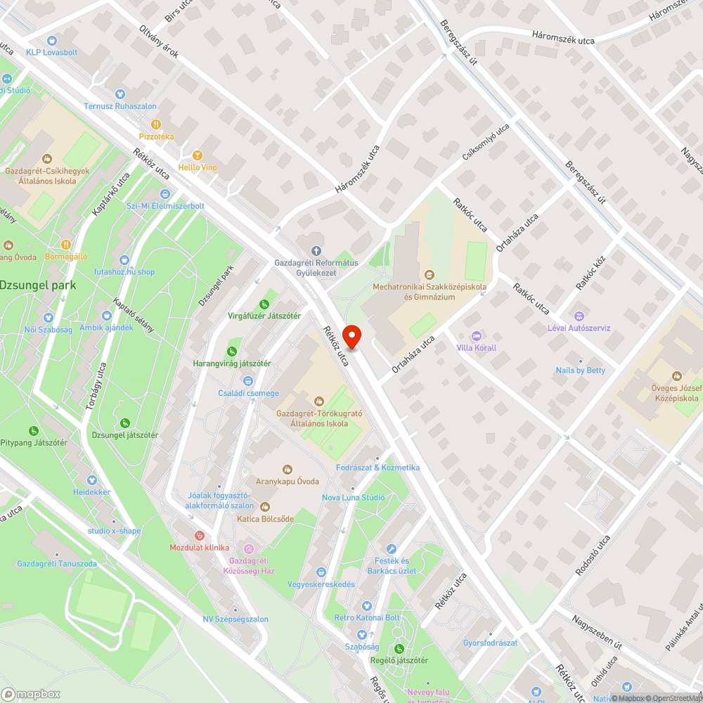 Elhagyott autó bejelentés helye