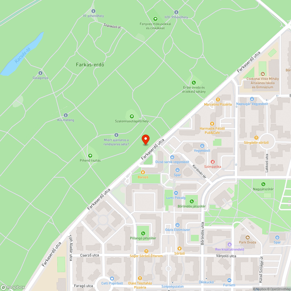 Félig kidőlt, balesetveszélyes fa bejelentés helye