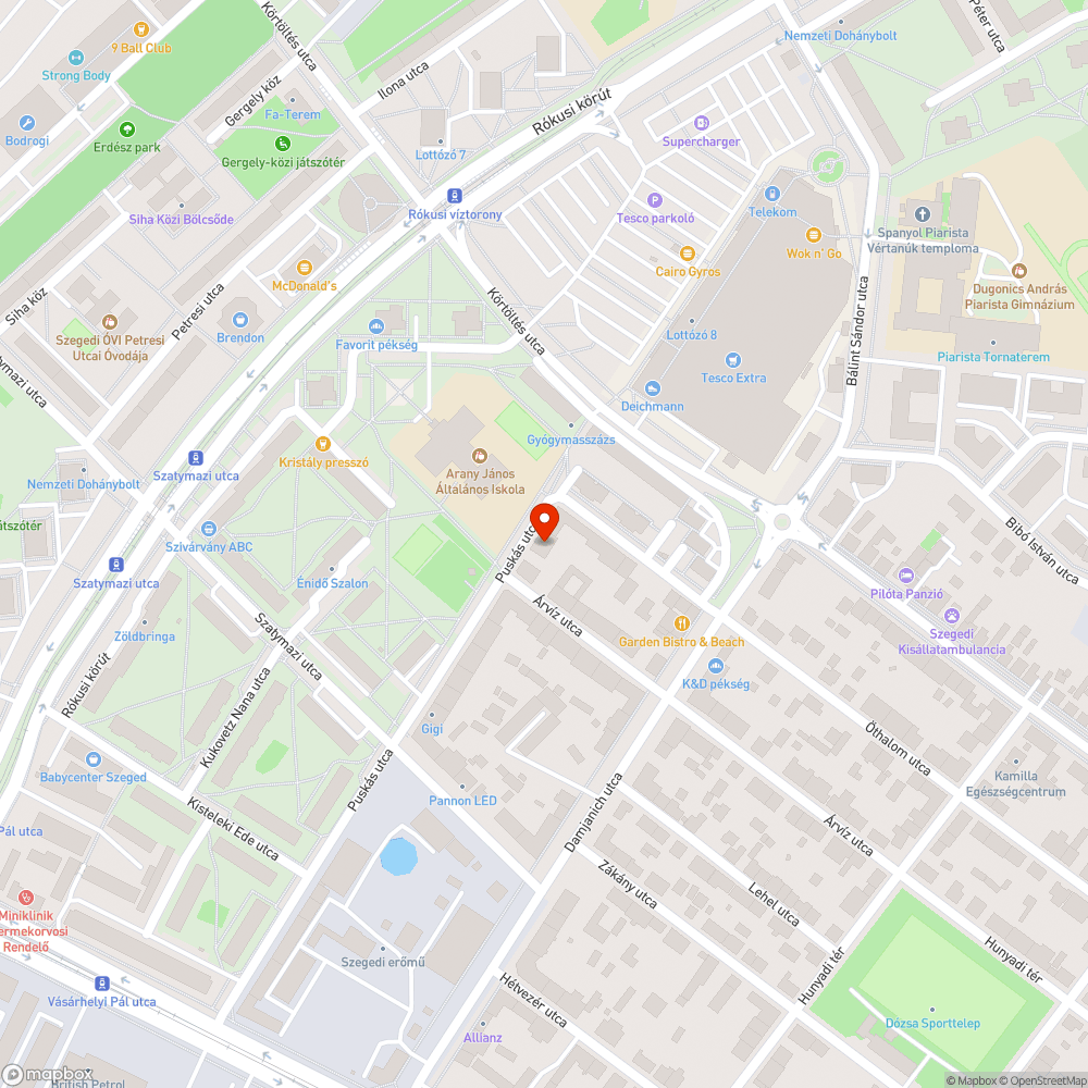 Elhagyott jármű bejelentés helye