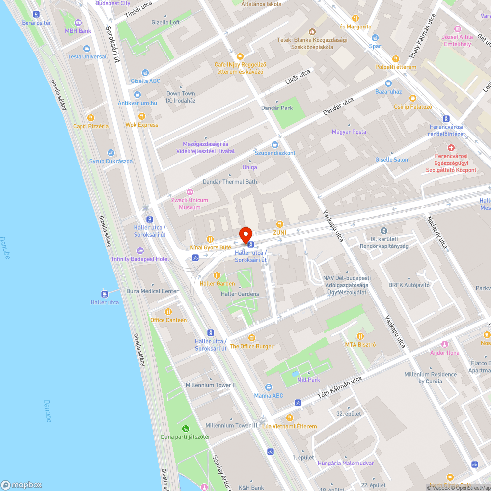 Haller utcán graffiti bejelentés helye