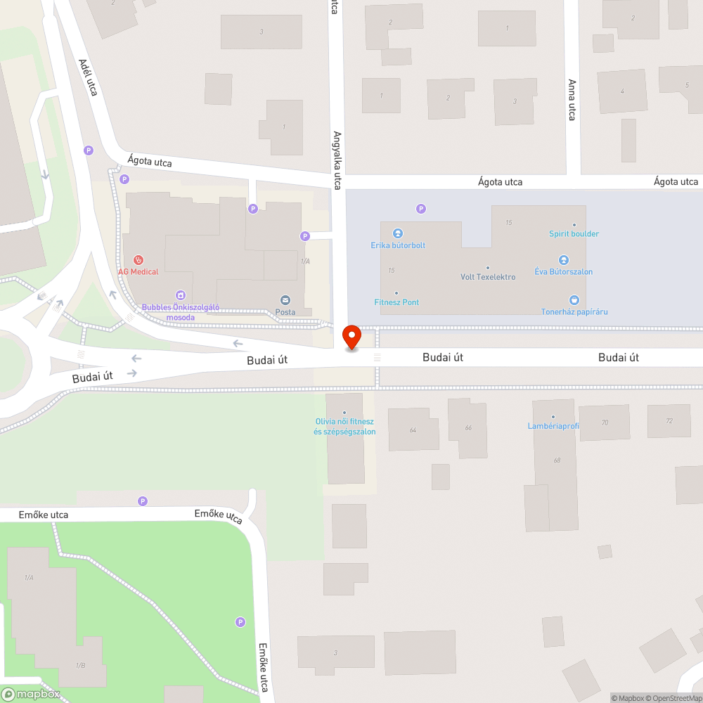 Budai úton szabálytalan parkolás bejelentés helye