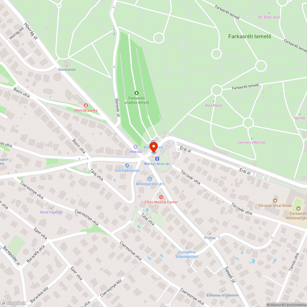 Kidőlt taximegálló bejelentés helye