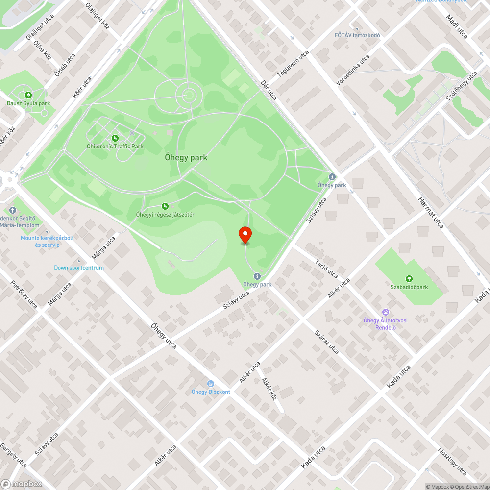 Kopott, törött pad bejelentés helye