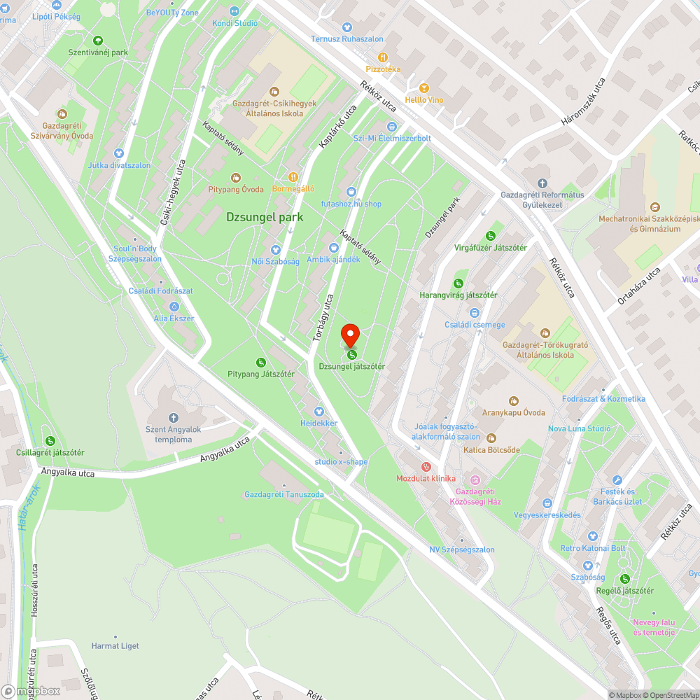 Dzsungel játszótér szöcskéje bejelentés helye